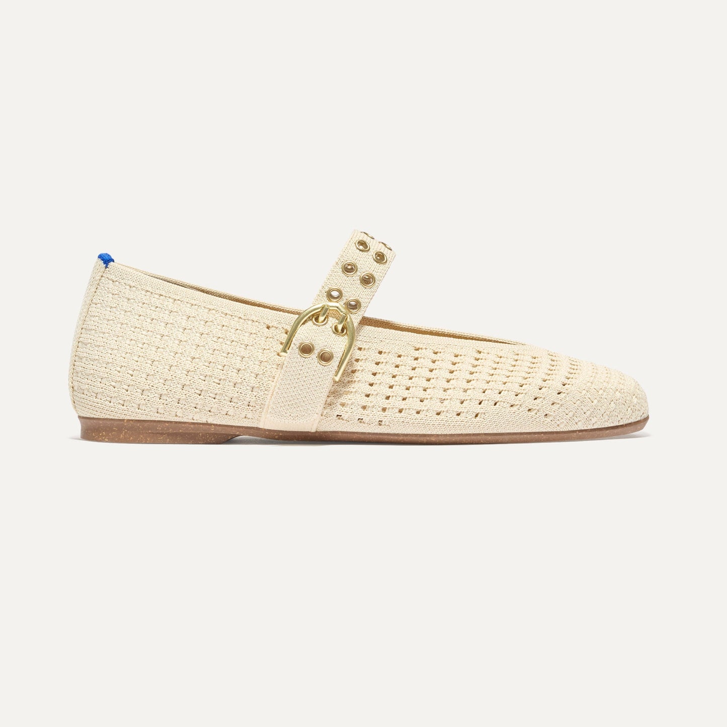 The Max Buckle Mary Jane - Off White Mesh